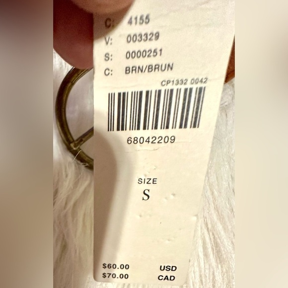 RARE ANTHROPOLOGIE NWT Braided Leather Belt- Brown—S main image 6